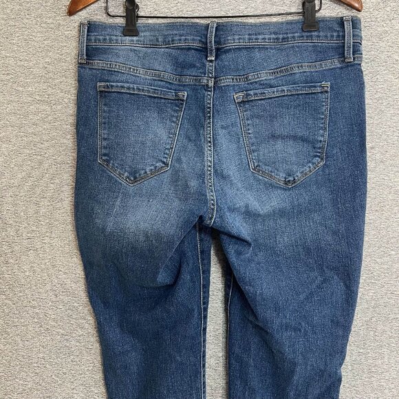 Old Navy Jeans Women's 10L Blue Original Straight Leg Mid Rise Medium Wash Denim - Picture 9 of 11